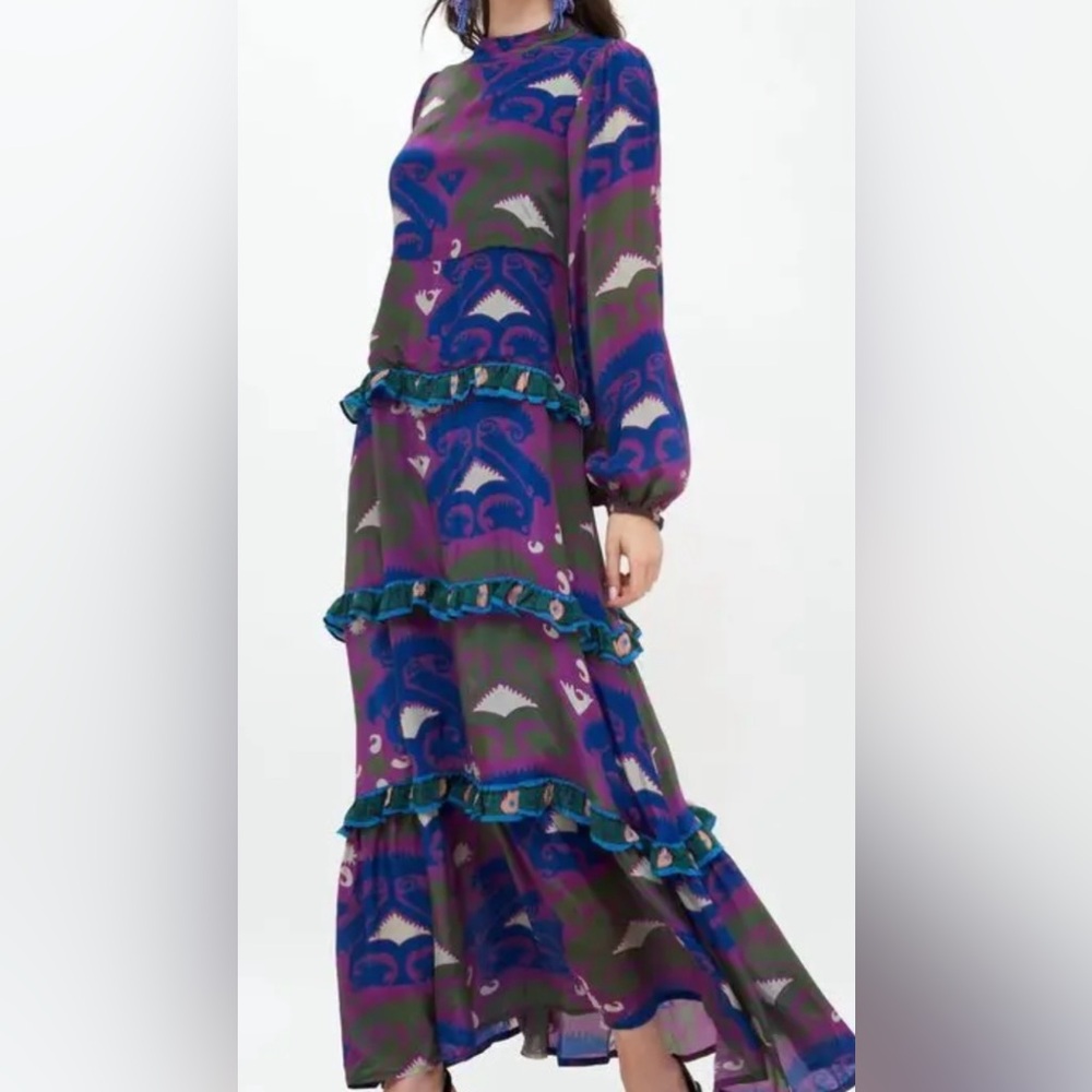 Oliphant mock neck maxi dress Sz M